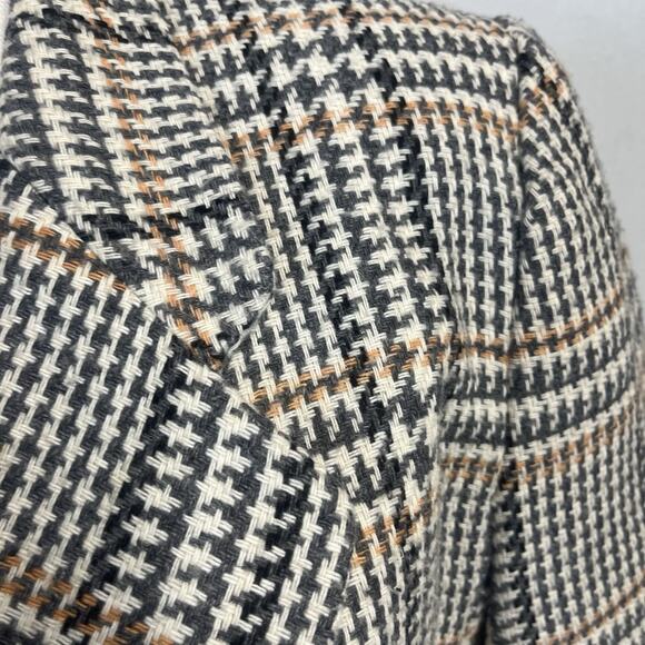 Vintage Norton McNaughton 2pc Skirt Suit sz 12 Pet Gray Brown Tweed Plaid Wool - Picture 5 of 13